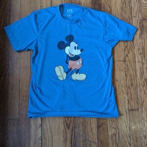 Uniqlo Blue Graphic Mickey Mouse Tee Disney